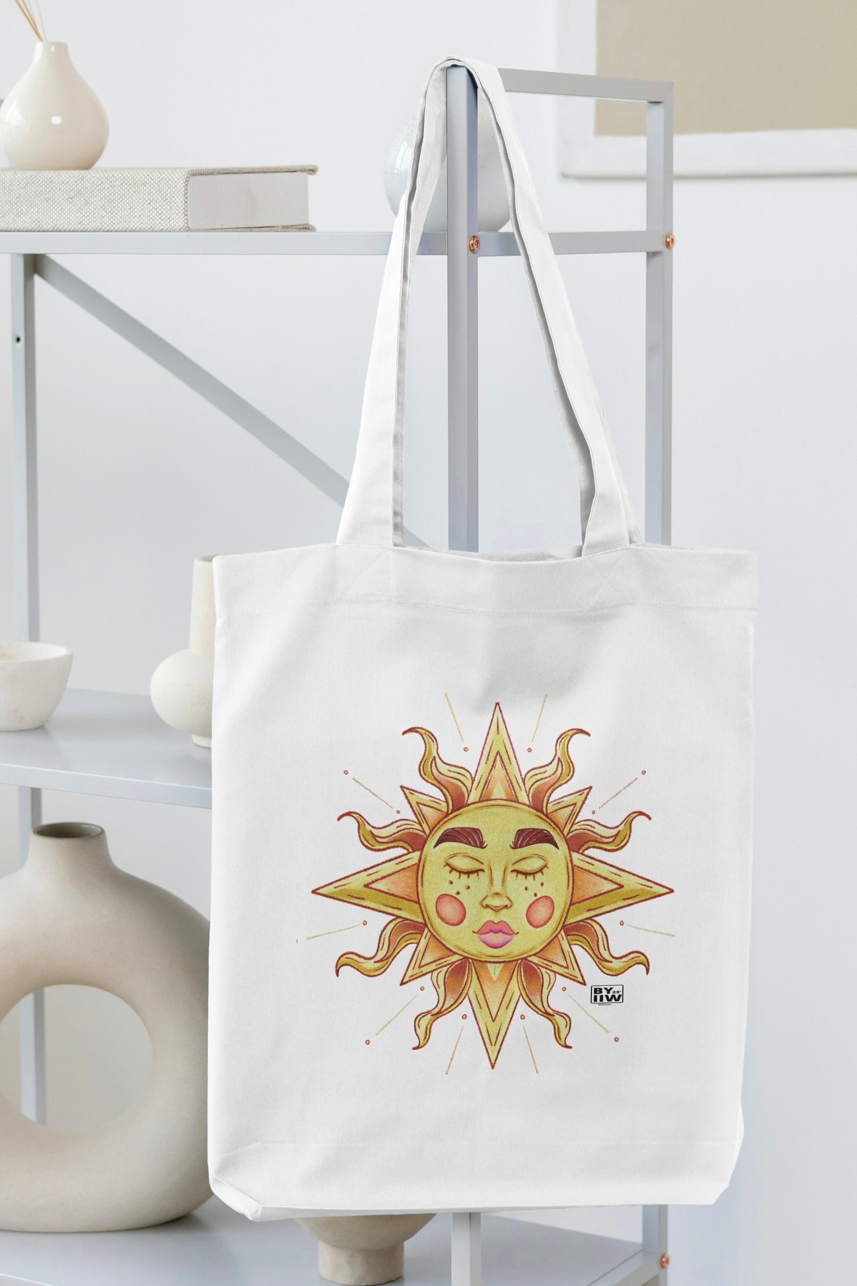 Witchy Sun Tarot Illustration Tote Bag