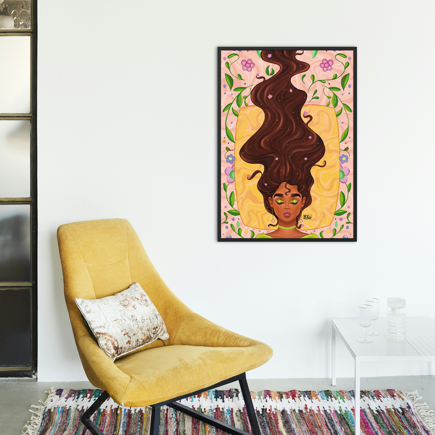 African American Girl Illustration Art Print | “Time for Growth”